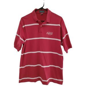 Vintage Outer Banks Polo Shirt Coca Cola Men's Size XL Red Rare Made In USA Coke